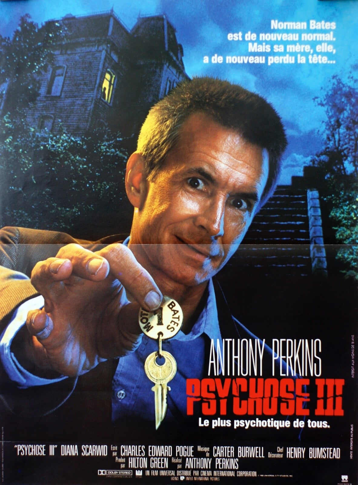 PSYCHOSE III (French Version) 40x60 ORIGINAL Psycho III