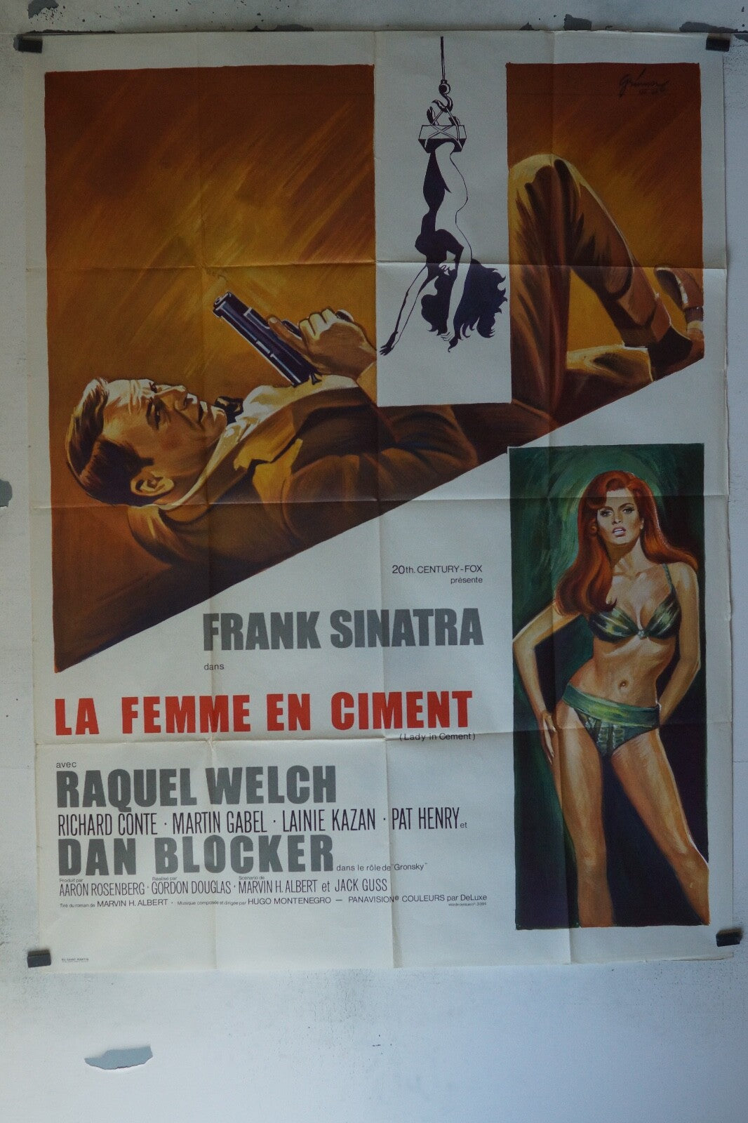 LA FEMME EN CIMENT MOVIE POSTER ORIGINAL 120x160 FRANCK SINATRA