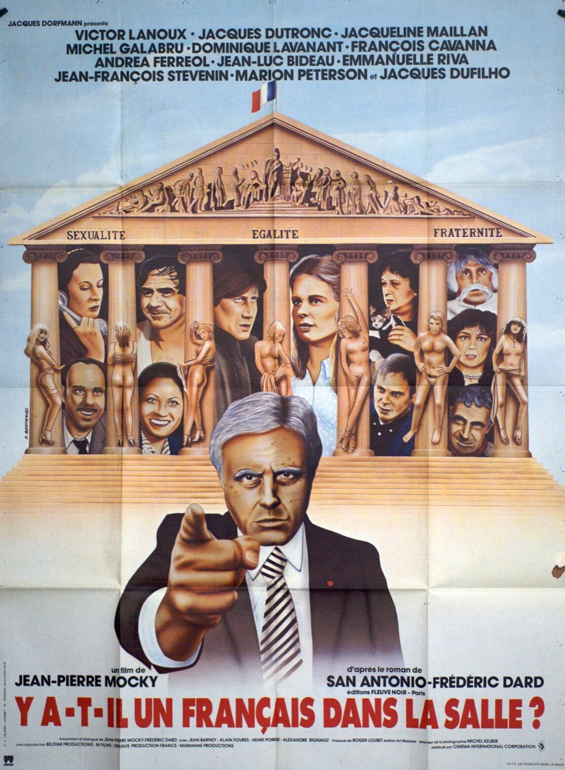 Y A-T-IL UN FRANÇAIS DANS LA SALLE ? MOVIE POSTER ORIGINAL 120x160 MOCKY