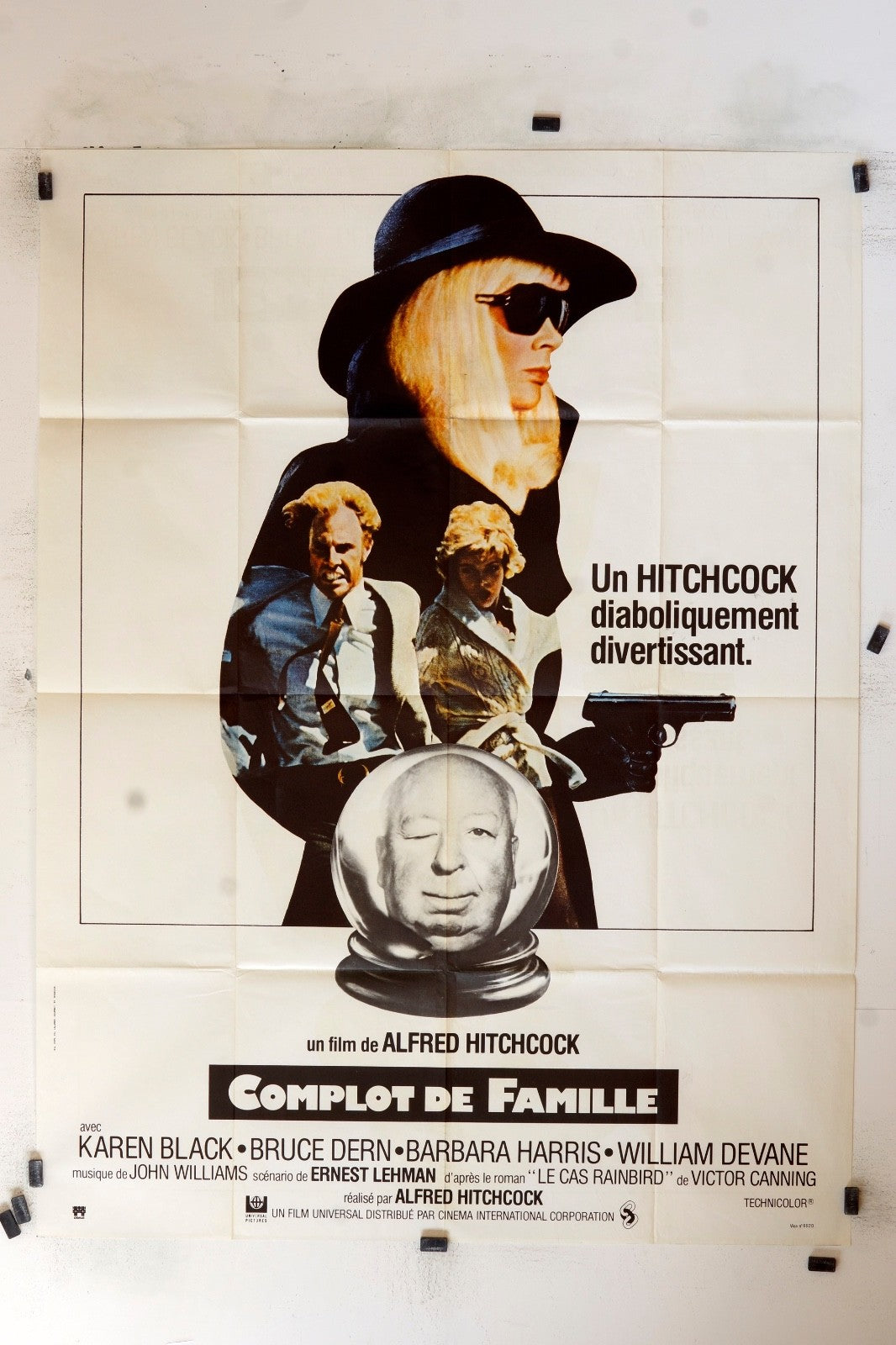 COMPLOT DE FAMILLE ALFRED HITCHCOCK MOVIE POSTER ORIGINAL (120X160)