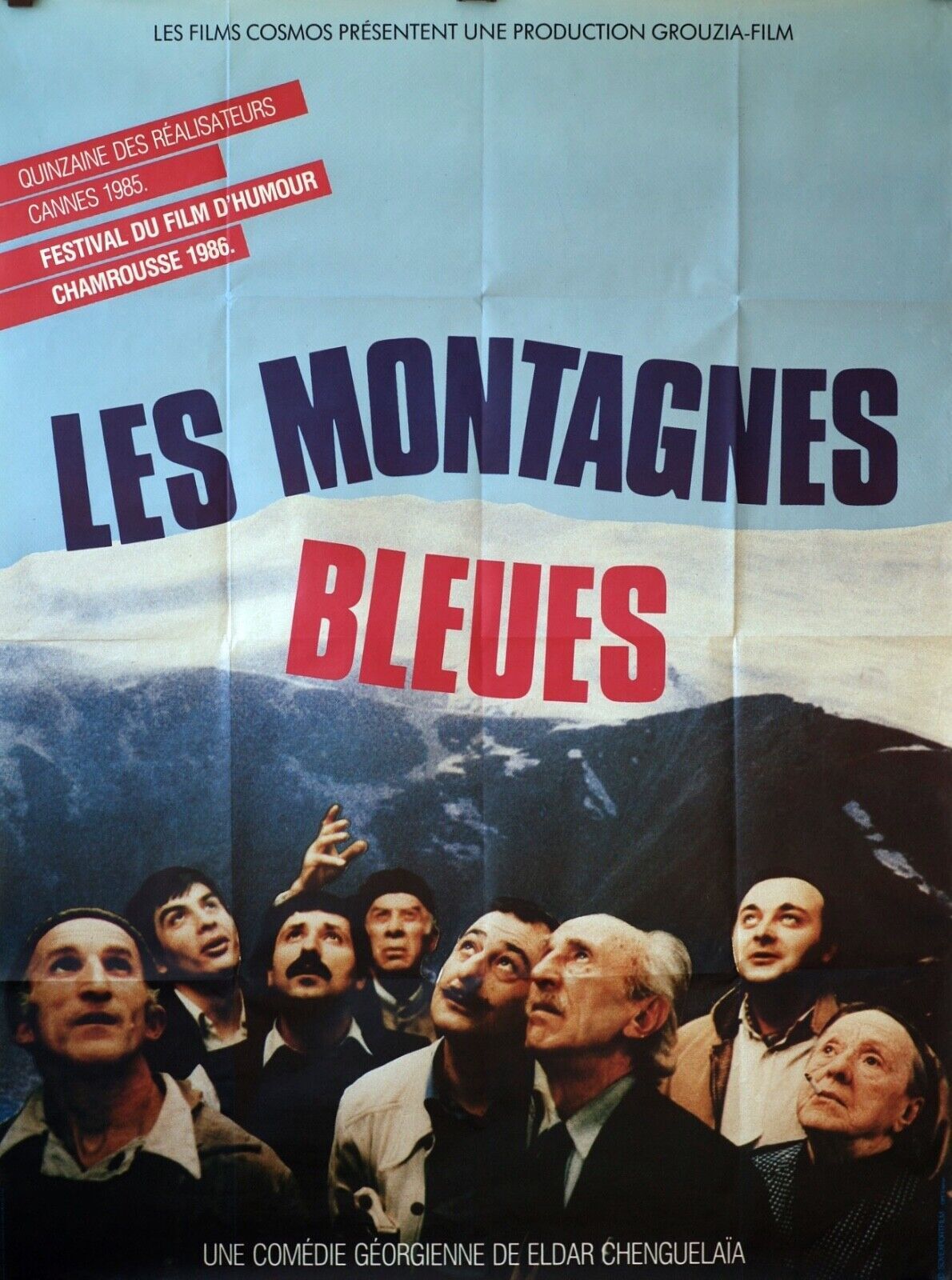 LES MONTAGNES BLEUES MOVIE POSTER ORIGINAL 120x160 ELDAR CHENGUELAÏA