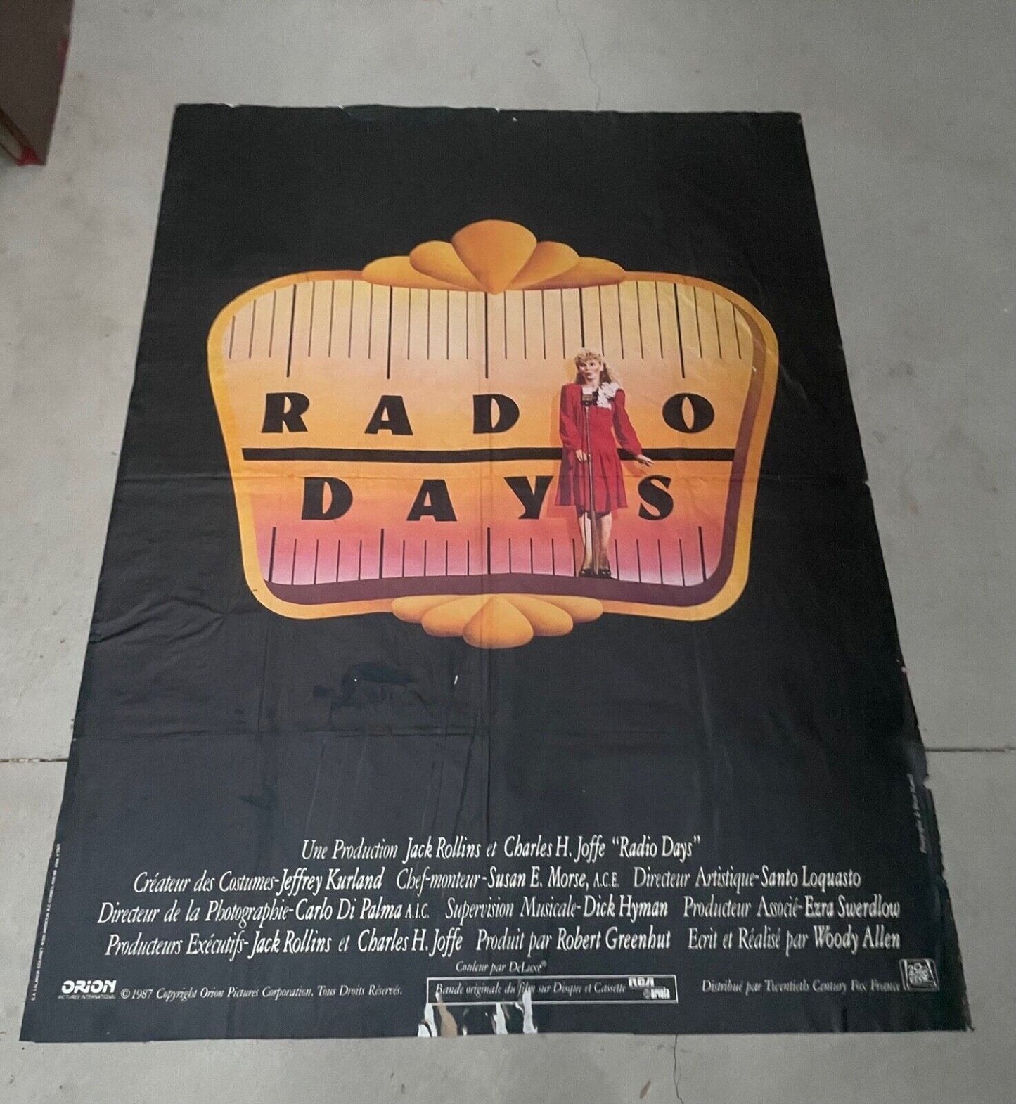 RADIO DAYS MOVIE POSTER ORIGINAL 120x160 CHARLES H.JOFFE