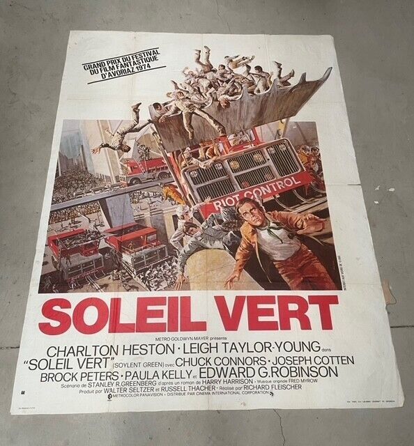 SOLEIL VERT, CHARLTON HESTON, MOVIE POSTER ORIGINAL 120x160