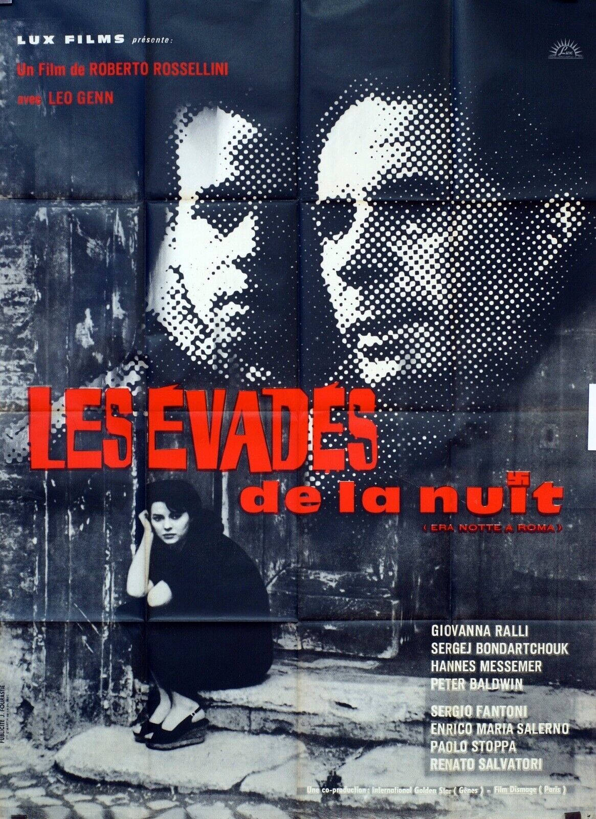 LES ÉVADÉS DE LA NUIT MOVIE POSTER ORIGINAL 120x160 JANE BIRKIN