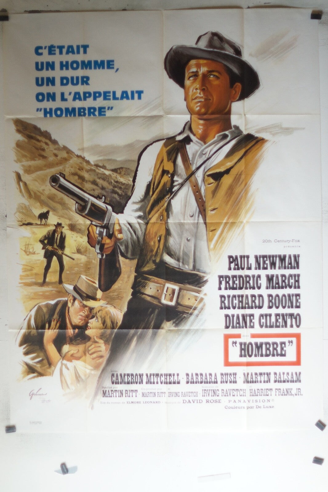 HOMBRE ORIGINAL MOVIE POSTER 120x160 Paul Newman , Fredeic March