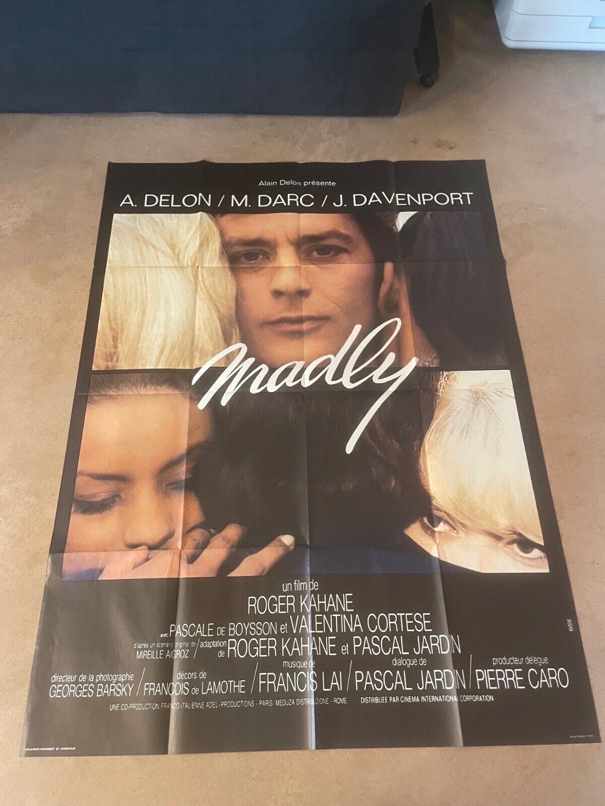 MADLY MOVIE POSTER ORIGINAL (120x160) ALAIN DELON