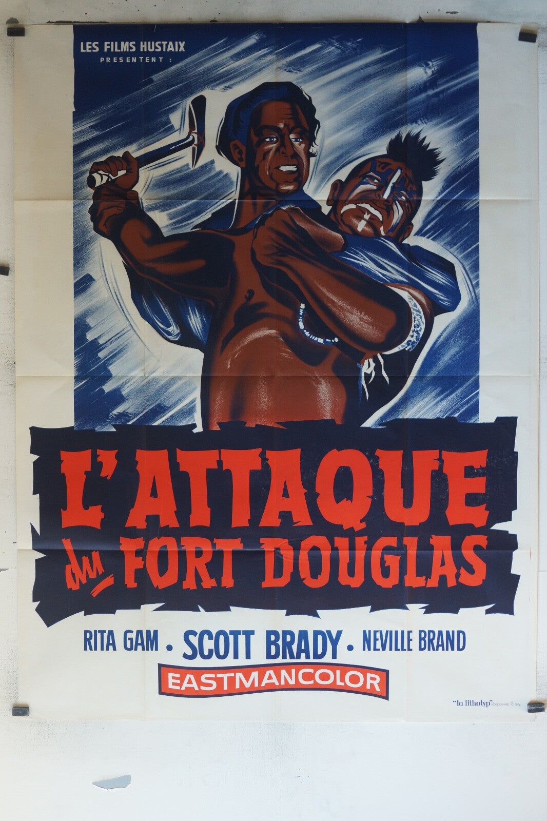 ATTAQUE DU FORT DOUGLAS (L’) MOVIE POSTER ORIGINAL 120x160 Lori Nelson