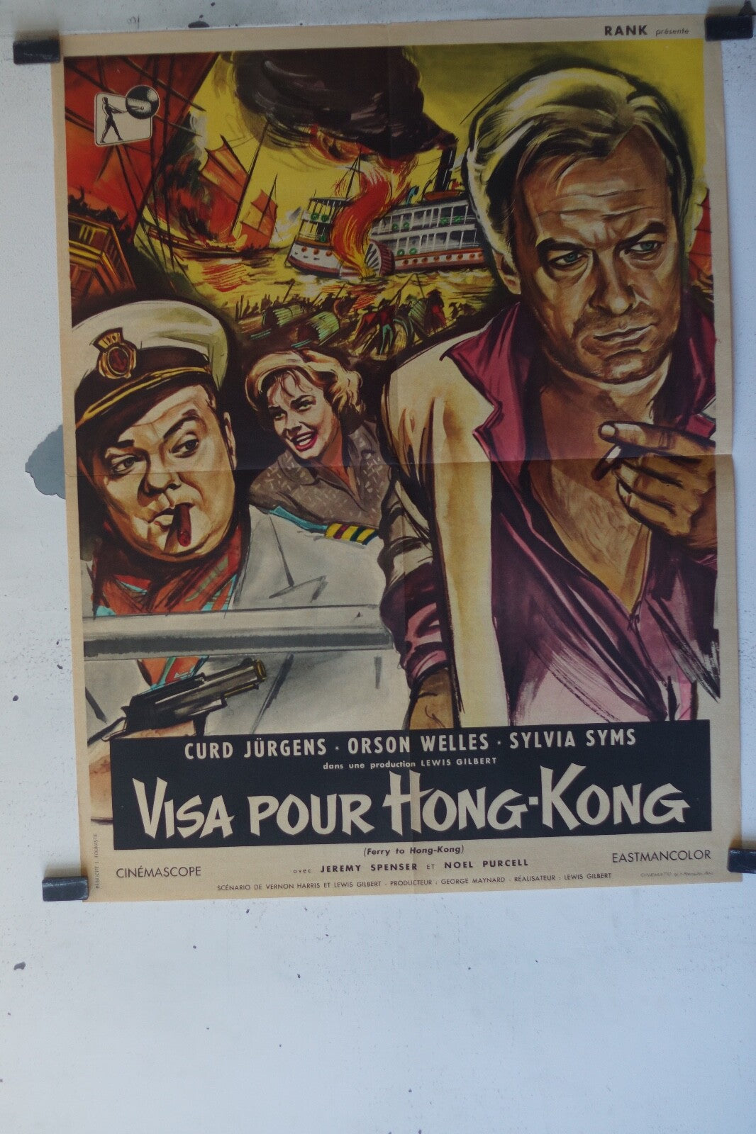 VISA POUR HONG-KONG Movieposter ORIGINAL 60x80 Curd Jurgens , Orson Welles