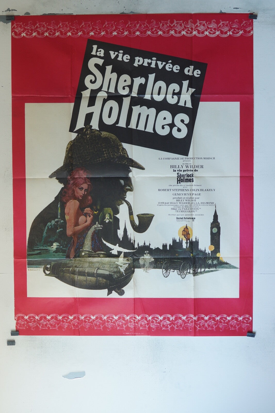 LA VIE PRIVÉE DE SHERLOCK HOLMES ORIGINAL 120x160 ROBERT STEPHENS – COLIN BLAKEL