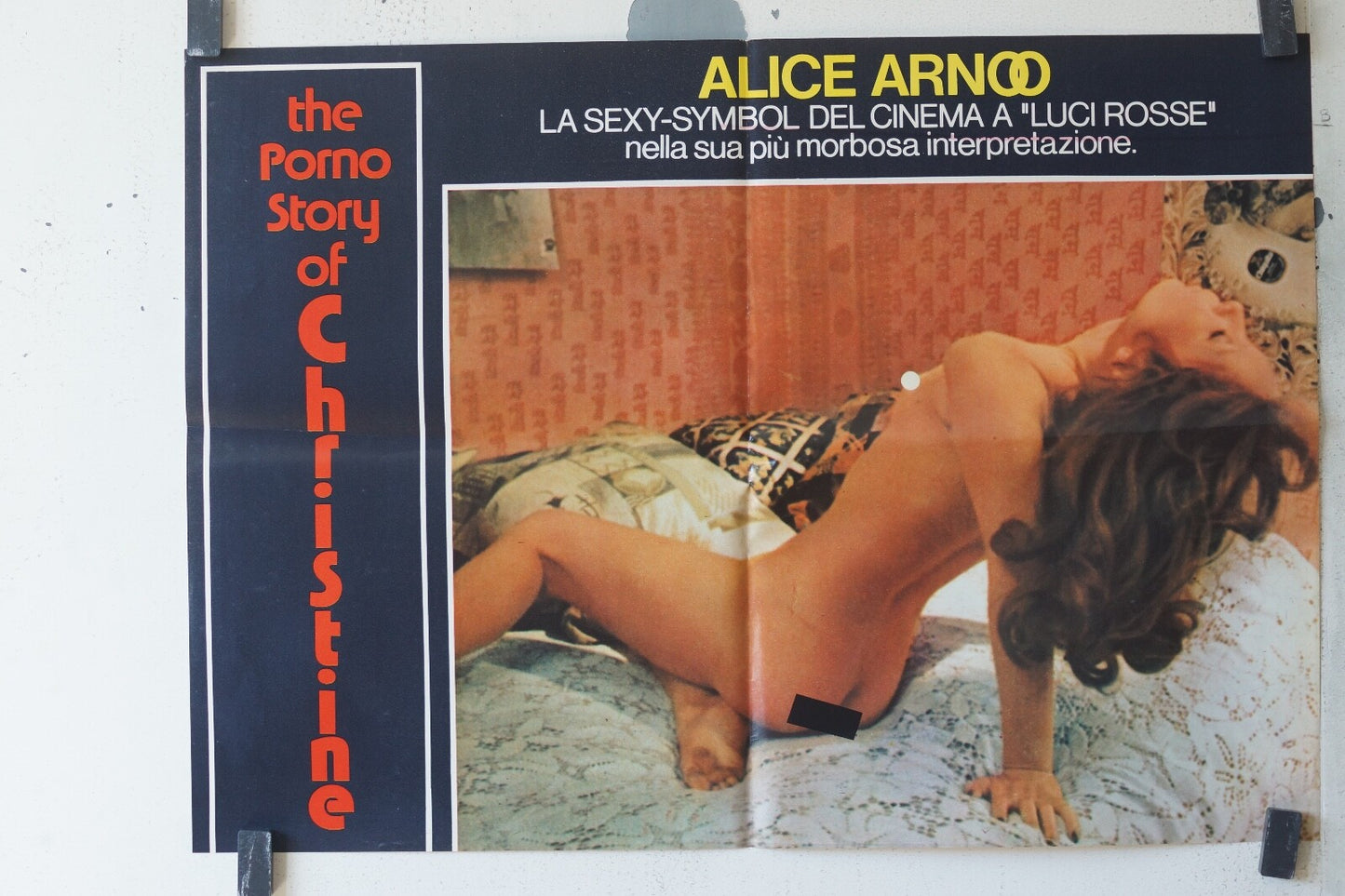THE PORNO STORY OF CHRISTINE ORIGINAL MOVIE POSTER 48X68 Alice Arno