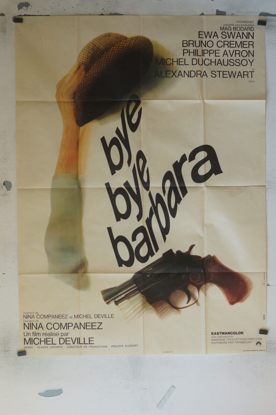 BYE BYE BARBARA MOVIE POSTER ORIGINAL 120x160 MICHEL DEVILLE