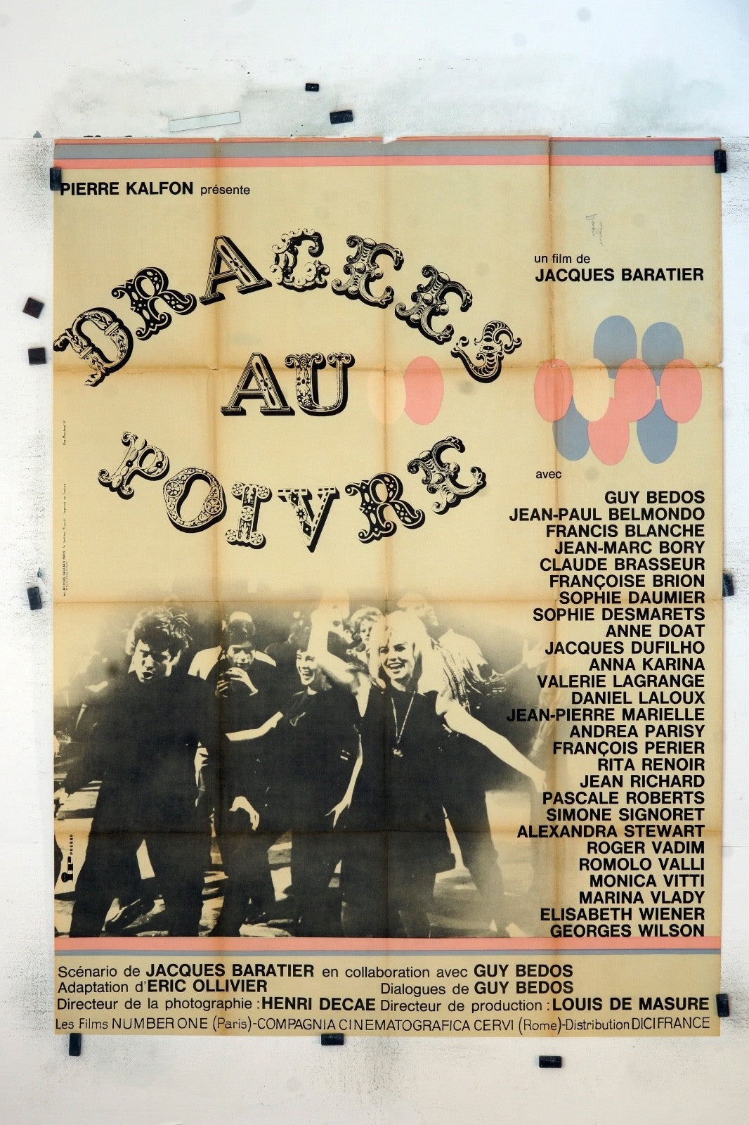 DRAGÉES AU POIVRE GUY BEDOS MOVIE POSTER ORIGINAL 120x160