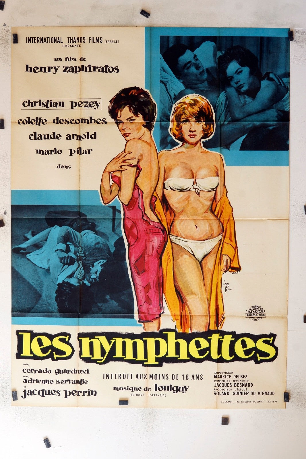 LES NYMPHETTES CHRISTIAN PEZEY 120x160 MOVIE POSTER ORIGINAL