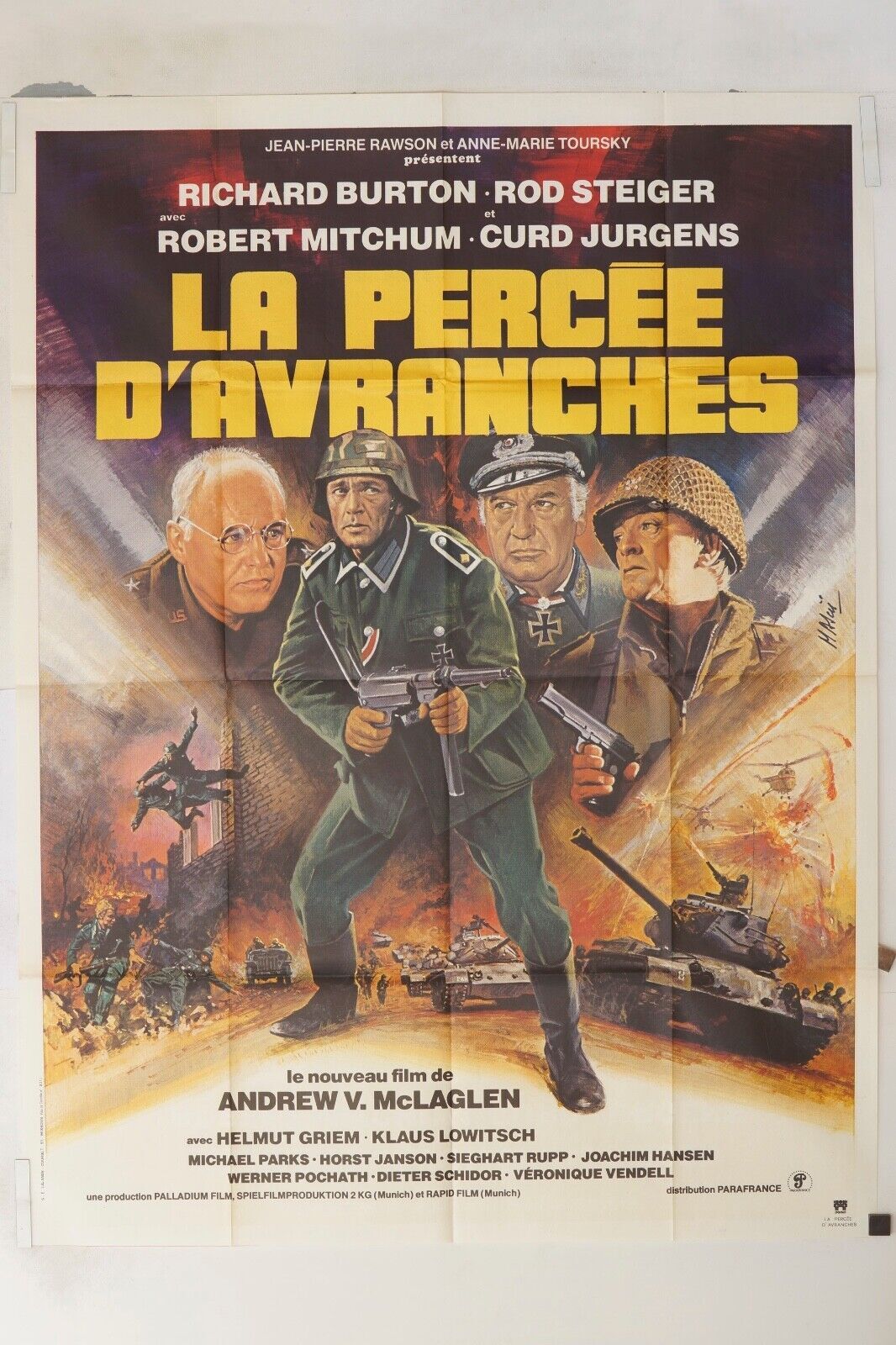 LA PERCÉE D’AVRANCHES ORIGINAL MOVIE POSTER 120x160 RICHARD BURTON