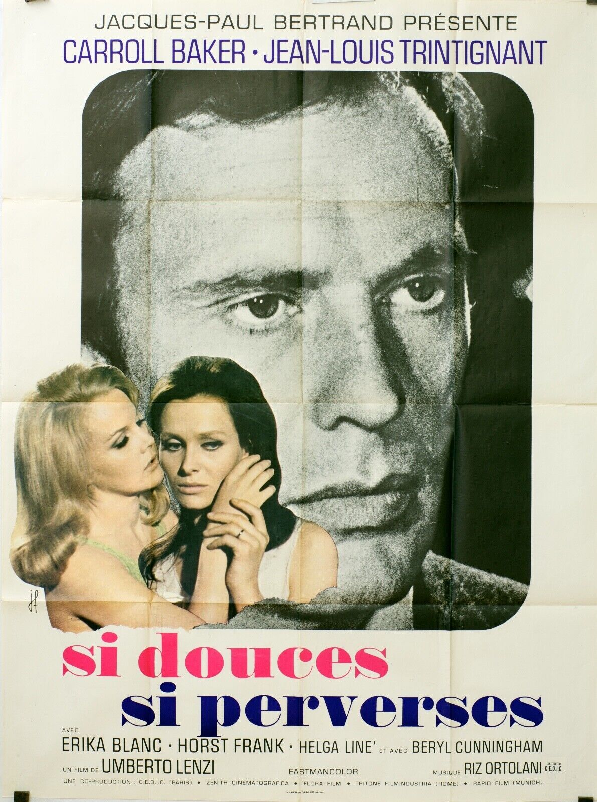 SI DOUCES SI PERVERSES MOVIE POSTER ORIGINAL 120x160 ERIKA BLANC