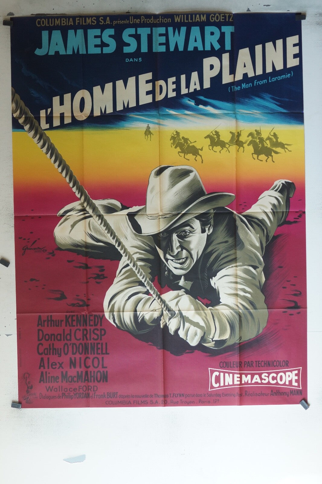 HOMME DE LA PLAINE MOVIE POSTER ORIGINAL120x160 James Stewart , Arthur Kennedy