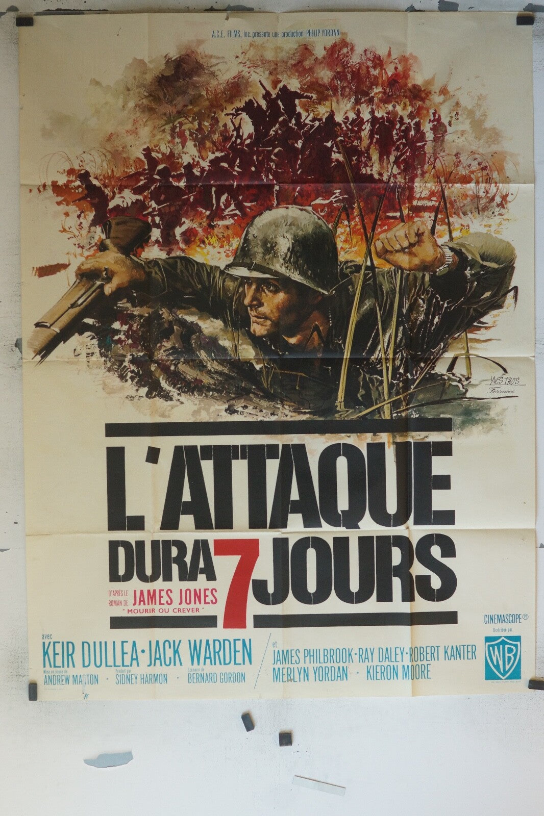 L’ATTAQUE DURA 7 JOURS MOVIE POSTER ORIGINAL 120x160 KEIR DULLEA