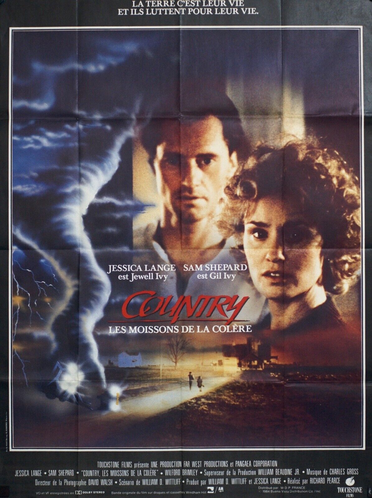 CROUNTRY : LES MOISSONS DE LA COLÈRE MOVIE POSTER ORIGINAL 120x160 JESSICA LANGE