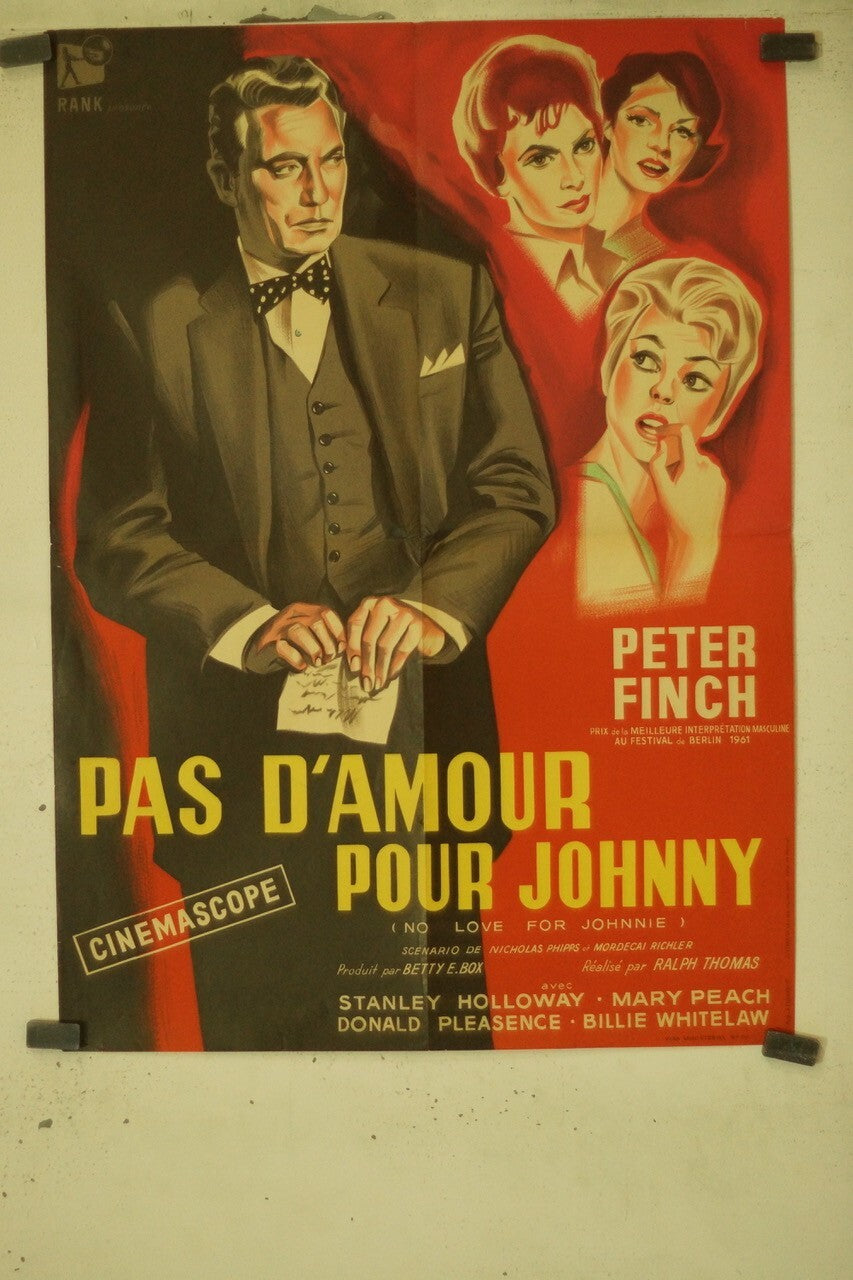PAS D’AMOUR POUR JOHNNY MOVIE POSTER ORIGINAL (60X80) PETER FINCH – STANLEY