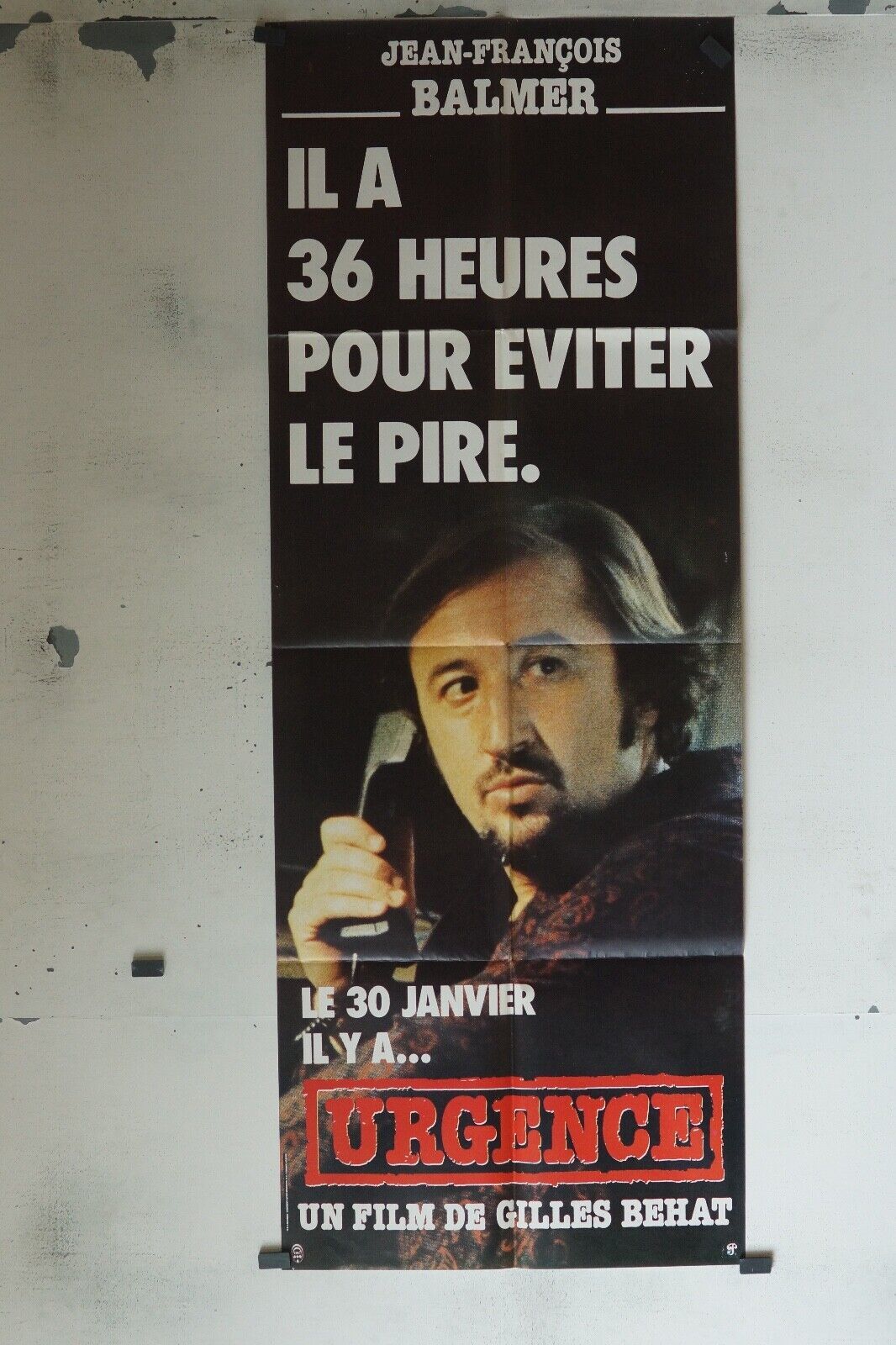 URGENCE MOVIE POSTER ORIGINAL 60x160 JEAN-FRANCOIS BALMER