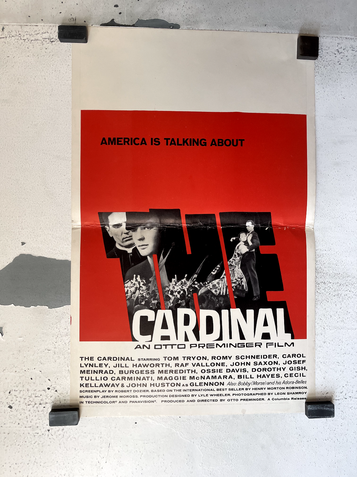 CARDINAL MOVIE POSTER ORIGINAL 36X56 OTTO PREMINGER – ROMY SCHNEIDER