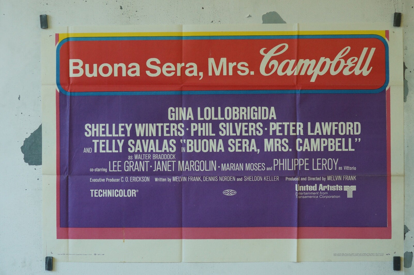 BUONA SERA, MRS CAMPBELL MOVIE POSTER ORIGINAL VINTAGE (70X100) GINA