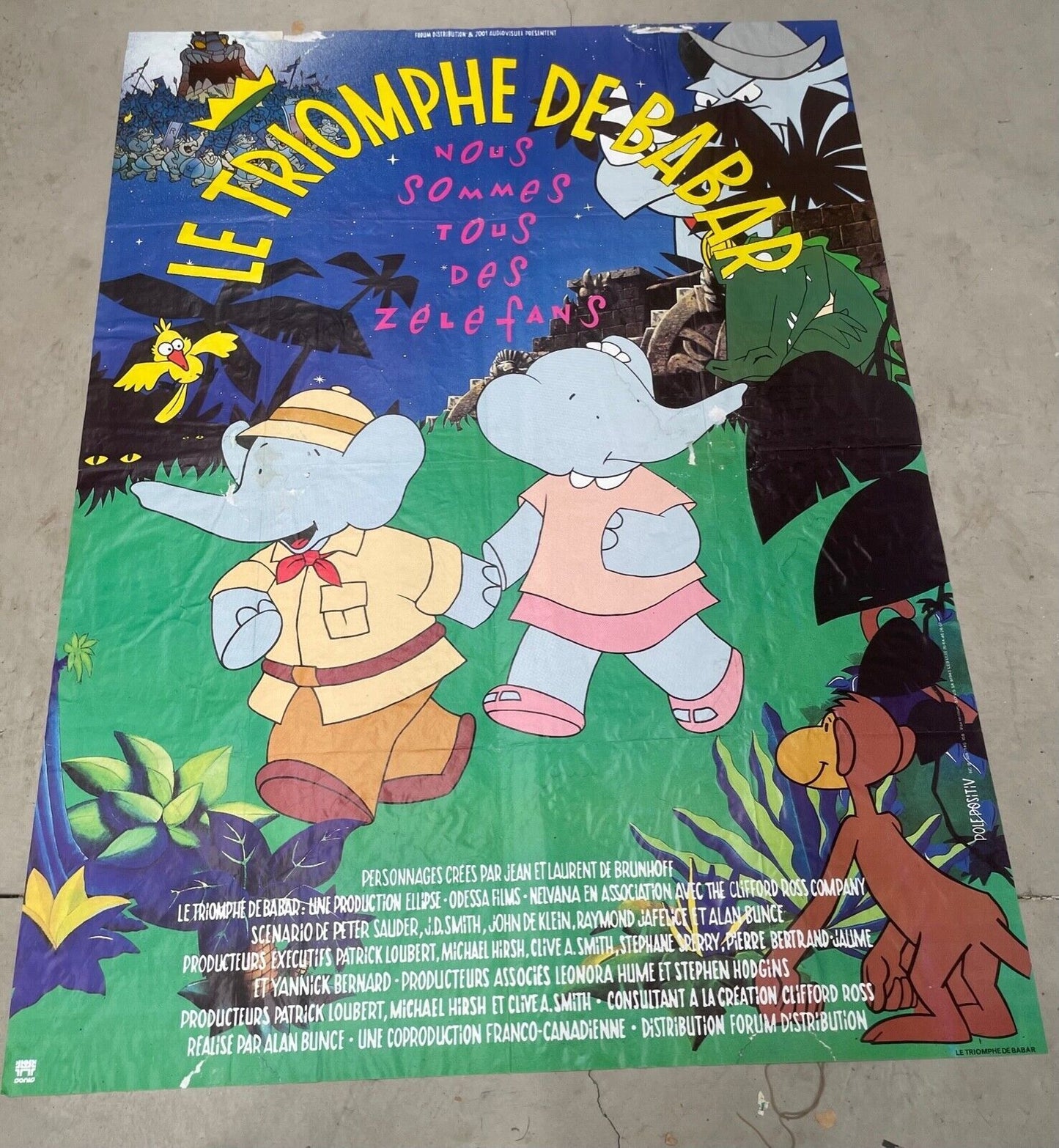 LE TRIOMPHE DE BABAR ORIGINAL MOVIE POSTER 70x100