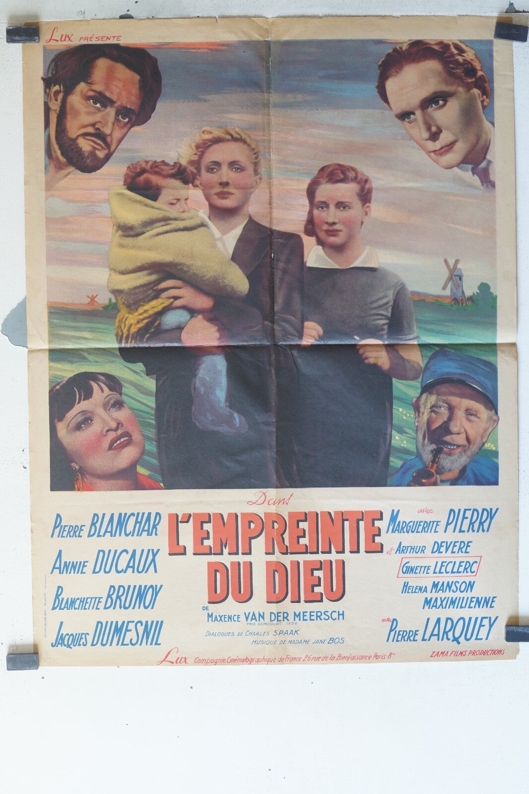 EMPREINTE DU DIEU (L’) MOVIE POSTER ORIGINAL (60X80) Pierre Blanchar