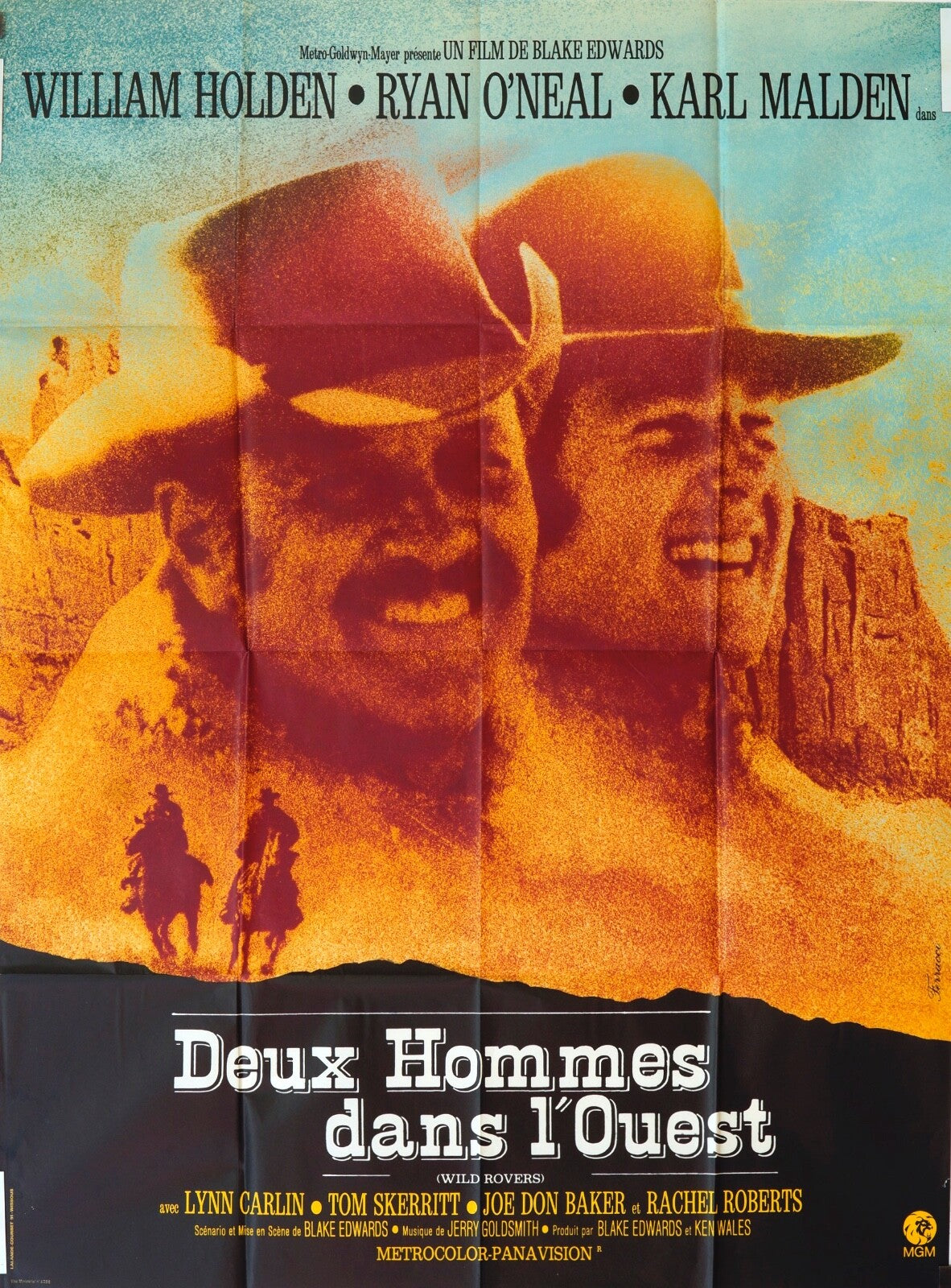 DEUX HOMMES DANS L’OUEST MOVIE POSTER ORIGINAL 120x160 WILLIAM HOLDEN