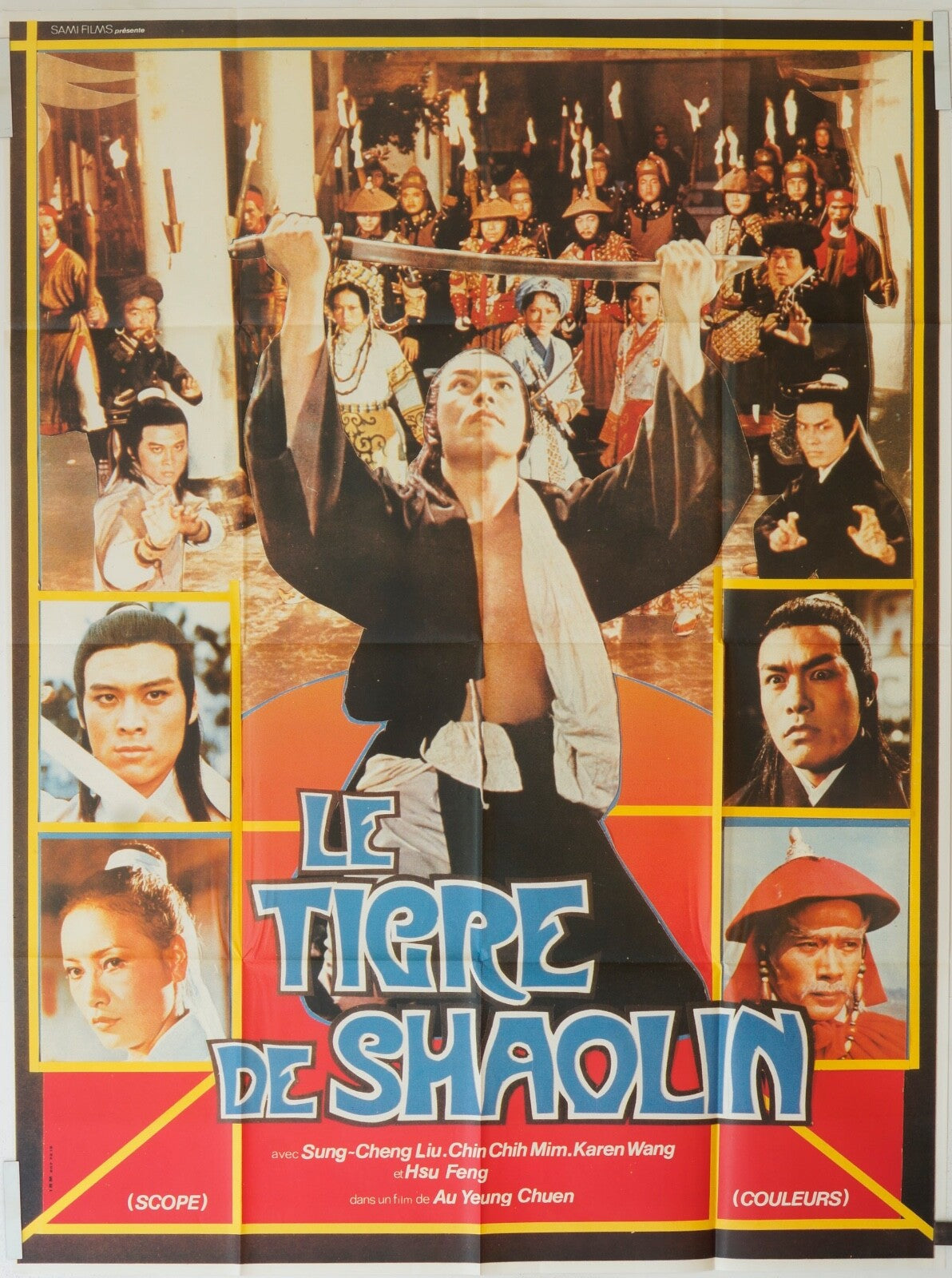 LE TIGRE DE SHAOLIN MOVIE POSTER ORIGINAL 120x160 SUNG-CHENG LIU