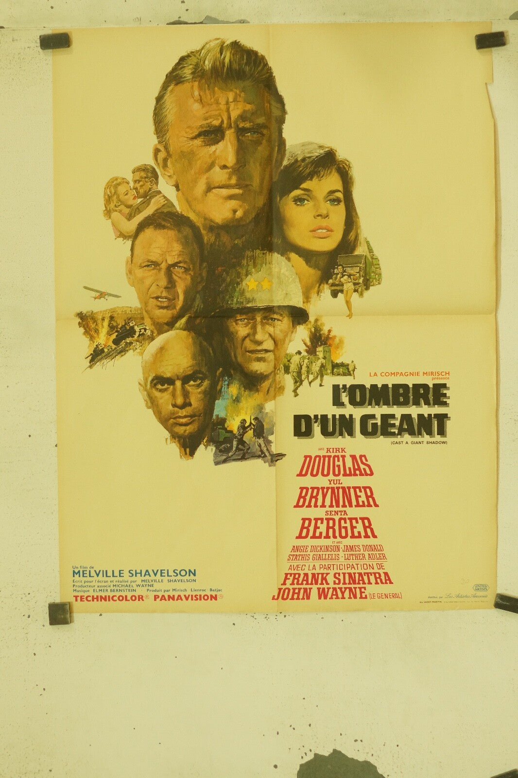 L’OMBRE D’UN GÉANT MOVIE POSTER ORIGINAL (60X80) KIRK DOUGLAS, YUL BRYNNER