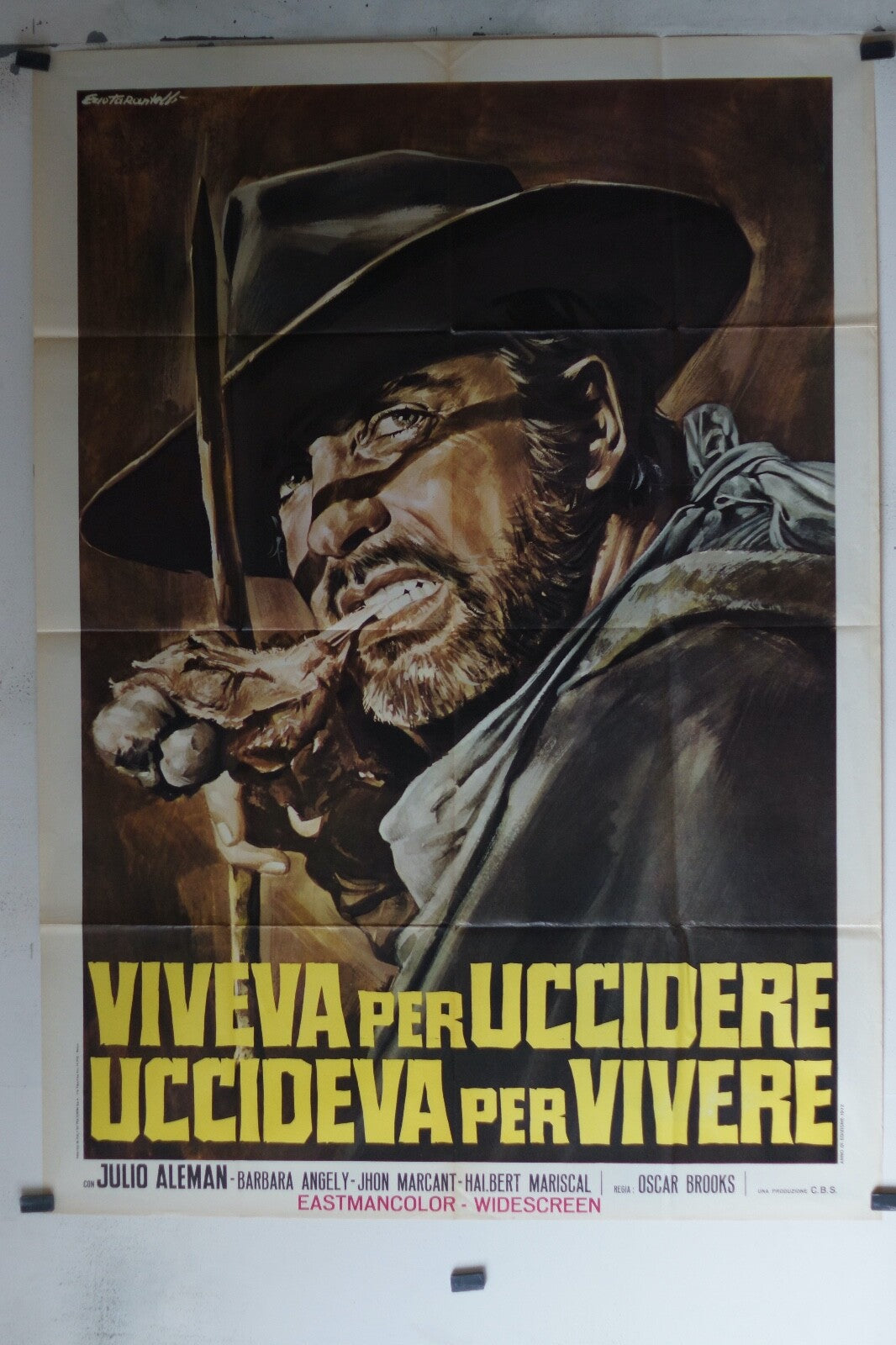 VIVEVA PER UCCIDERE UCCIDEVA PER VIVERE (1969) MOVIE POSTER ORIGINAL 120x160JUAN