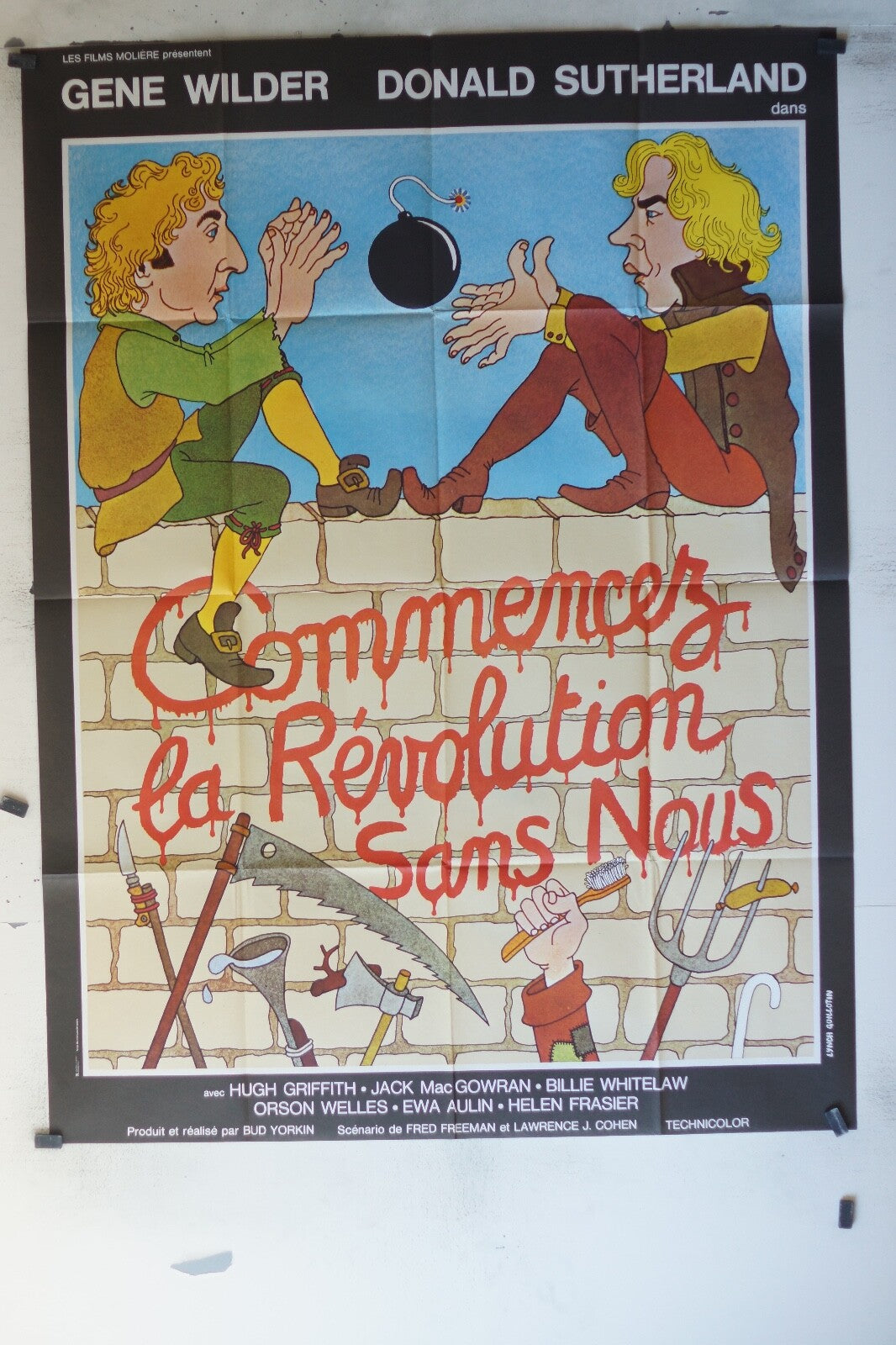 COMMENCEZ LA REVOLUTION SANS NOUS POSTER ORIGINAL120x160 Gene Wilder