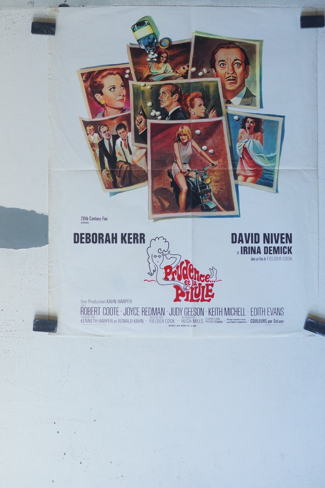 PRUDENCE ET LA PILULE MOVIE POSTER ORIGINAL 55x45 Deborah Kerr