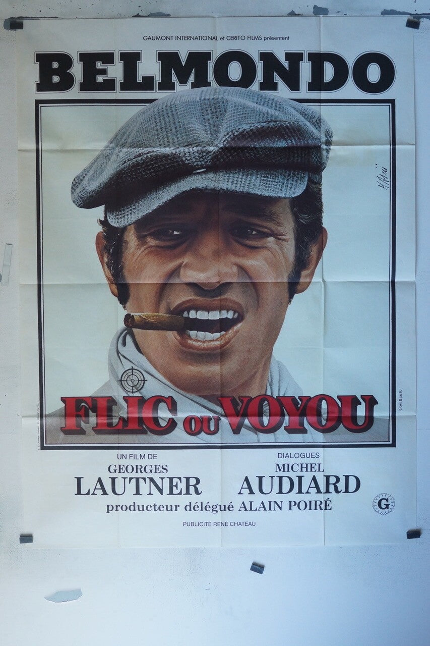 FLIC OU VOYOU STORY MOVIE POSTER ORIGINAL 120x160 GEORGES LAUTNER – MICHEL