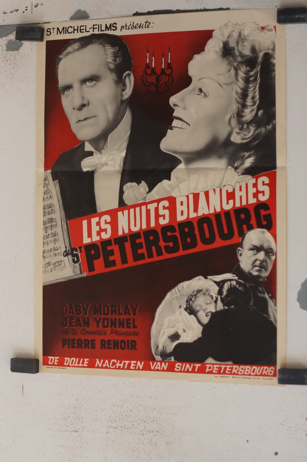 NUITS BLANCHES DE ST PETERSBOURG (LES), POSTER ORIGINAL (30X55) Jean Dréville