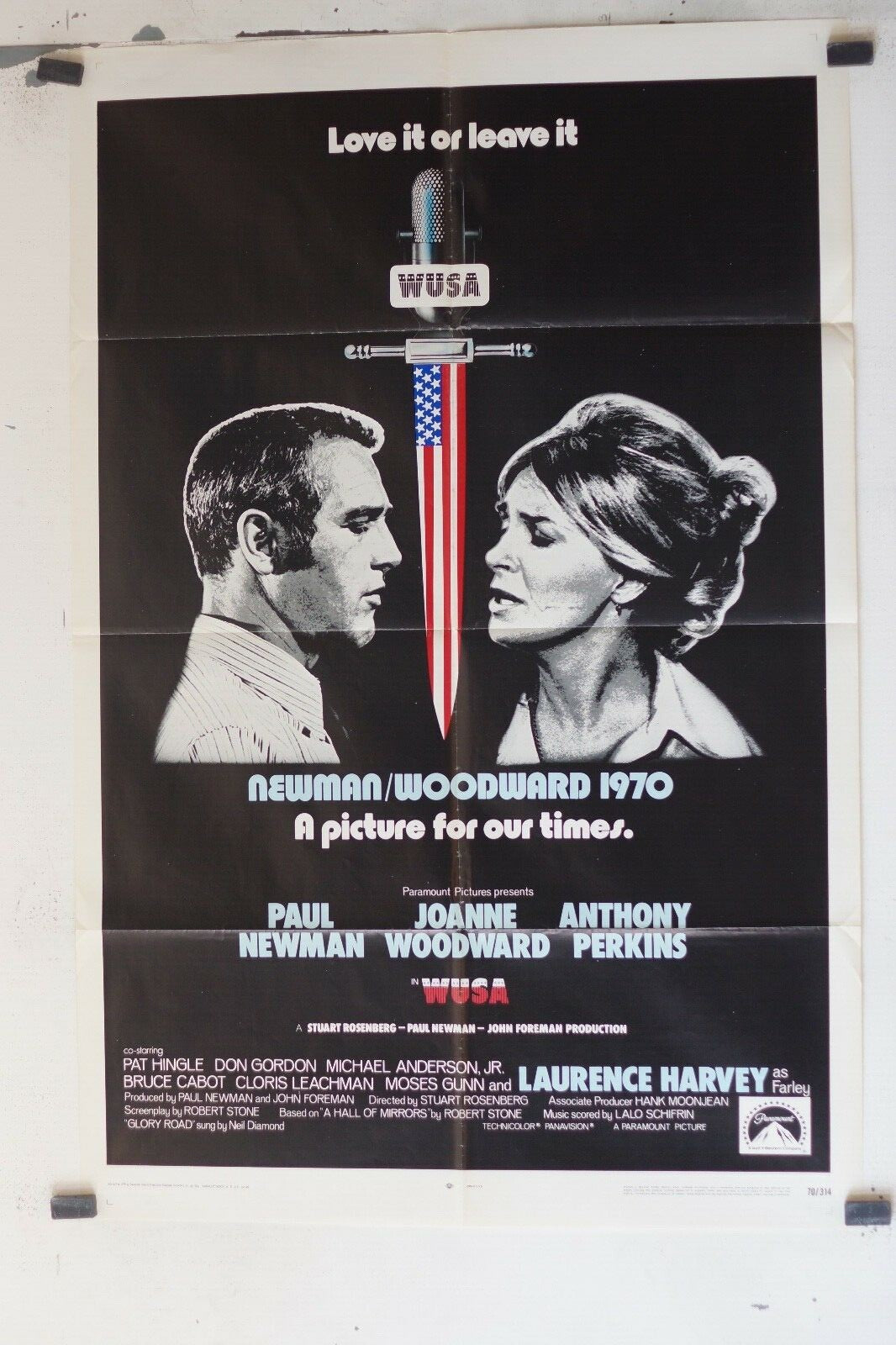 WUSA movie poster original 69x103, Stuart Rosenberg, Paul Newman
