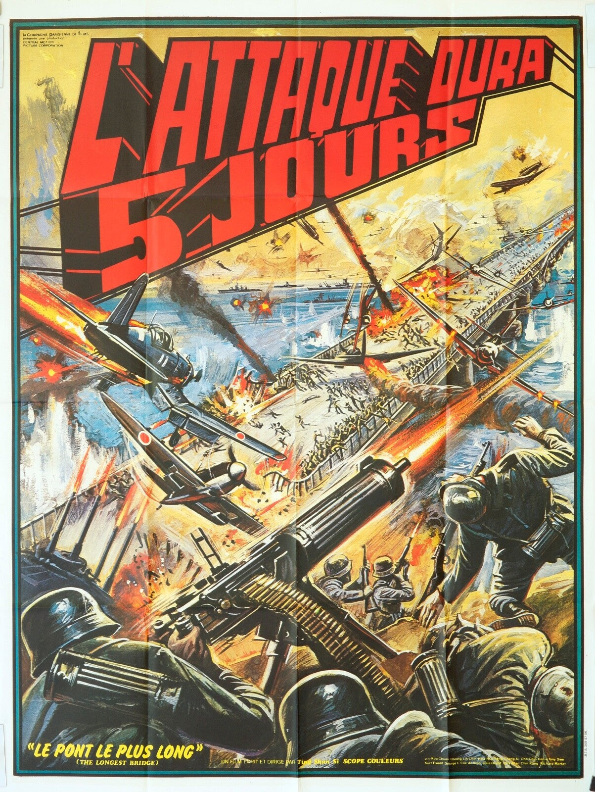 L’ATTAQUE DURA 5 JOURS MOVIE POSTER ORIGINAL 120x160