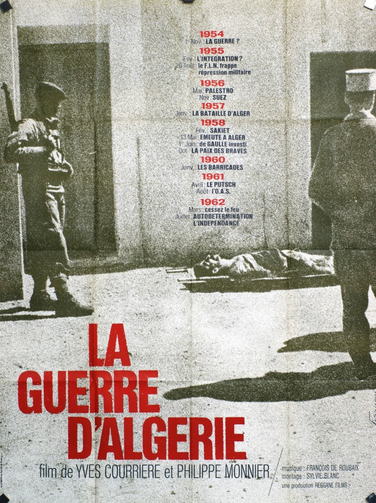 LA GUERRE D’ALGÉRIE YVES COURRIÈRE MOVIE POSTER ORIGINAL 120x160