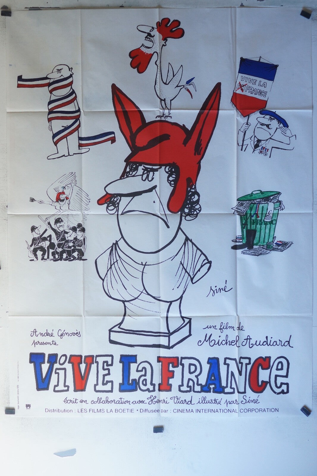 VIVE LA FRANCE MOVIE POSTER ORIGINAL120x160 Giani Esposito , Georges Brassens
