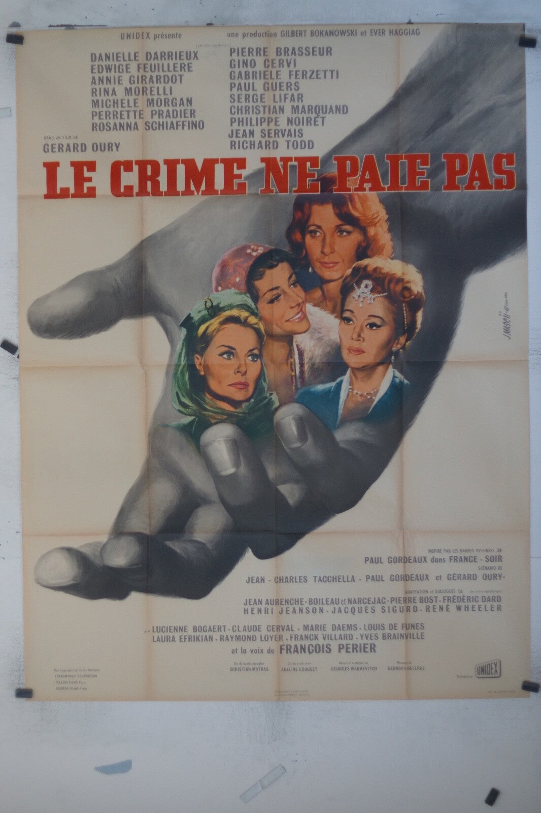 CRIME NE PAIE PAS (LE) movie poster ORIGINAL 120x160