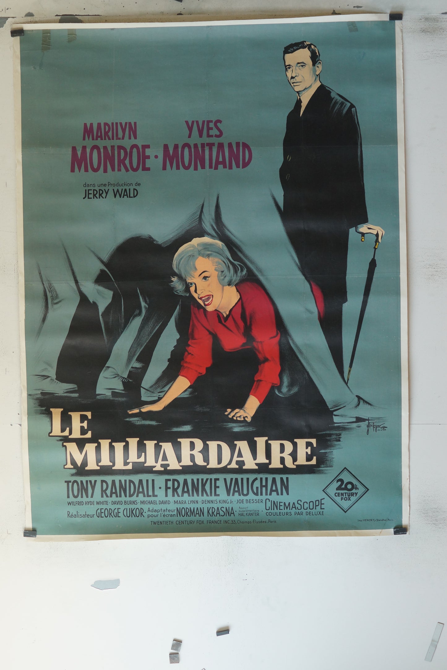 LE MILLIARDAIRE, MARILYN MONROE, 120X160, AFFICHE ENTOILÉE
