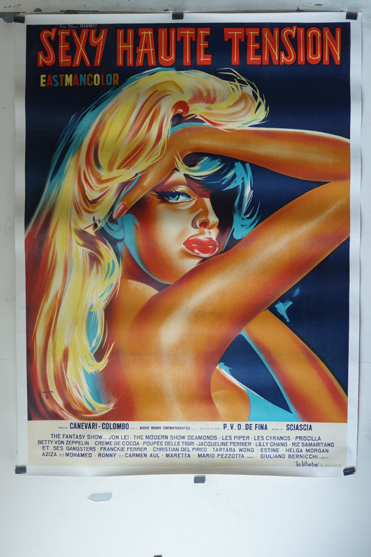 SEXY HAUTE TENSION, 120X160, AFFICHE ENTOILÉE.