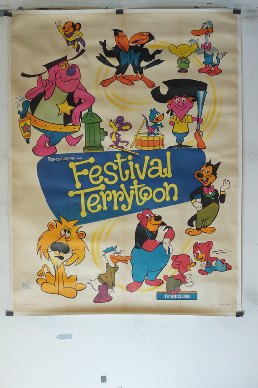 FESTIVAL TERRYTOON, 120X160, AFFICHE ENTOILÉE.