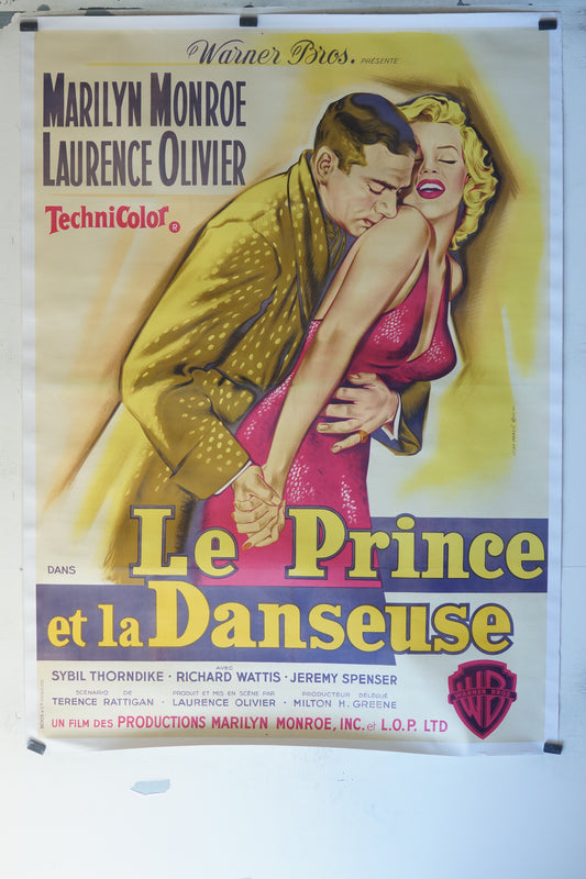 LE PRINCE ET LA DANSEUSE, MARILYN MONROE, 120X160, AFFICHE ENTOILÉE.