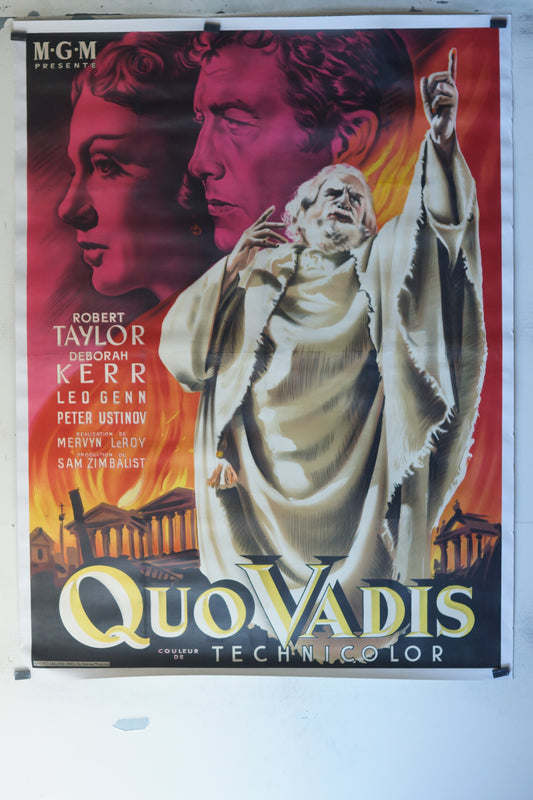 QUO VADIS, ROBERT TAYLOR, 120X160, AFFICHE ENTOILÉE