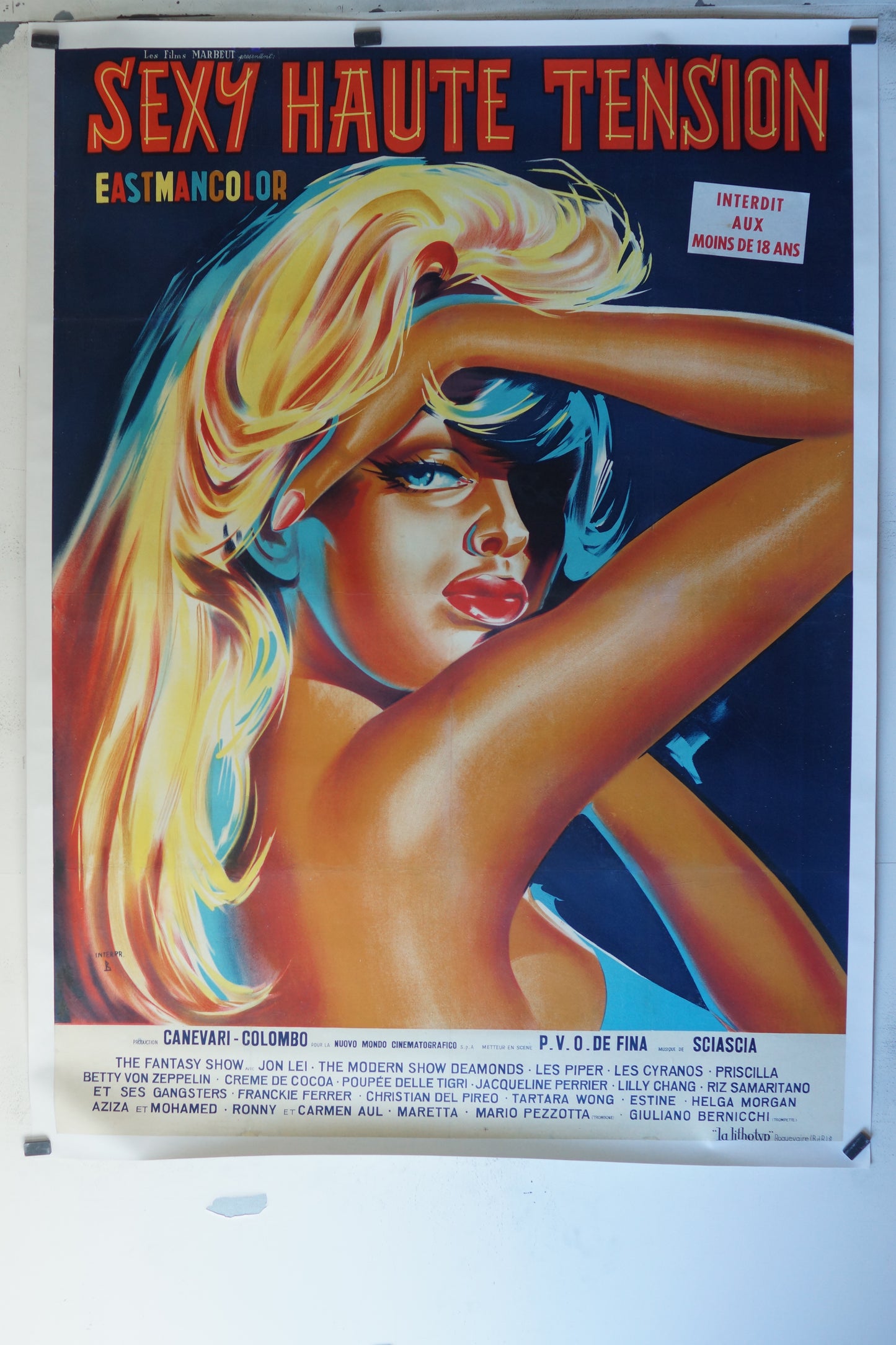 SEXY HAUTE TENSION, JON LEI, 120X160, 120X160 CM AFFICHE ENTOILÉE