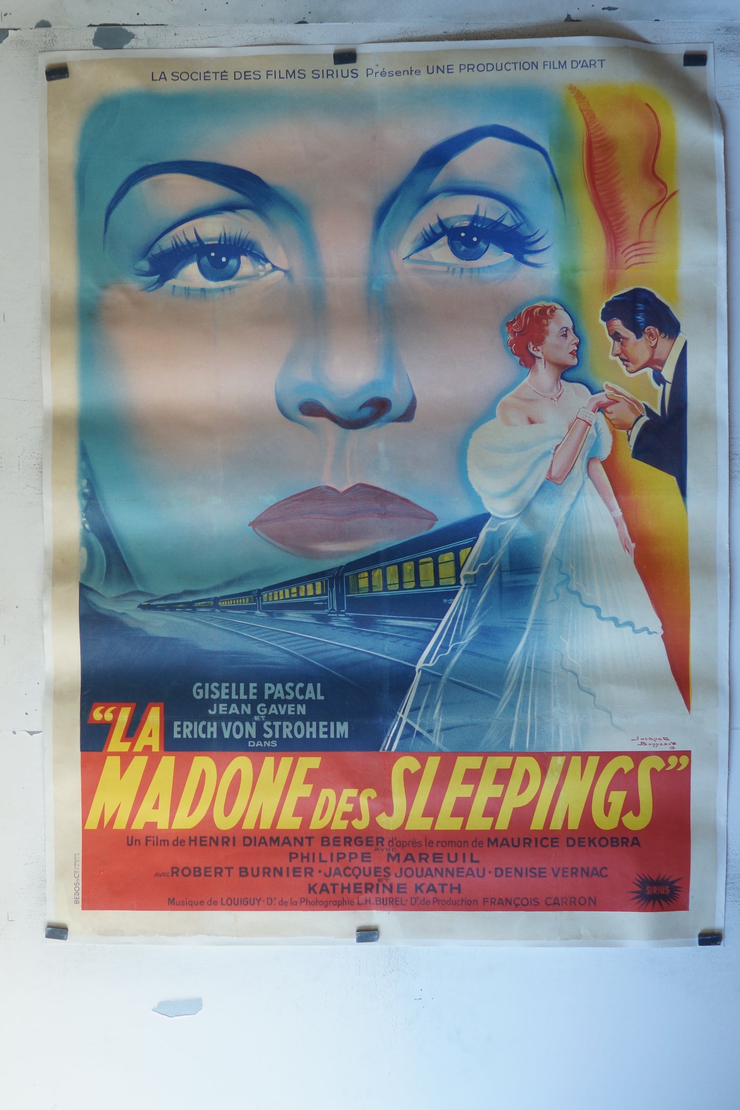 LA MADONE DES SLEEPINGS, GISELLE PASCAL, 120X160, 120X160 CM, AFFICHE ENTOILÉE.