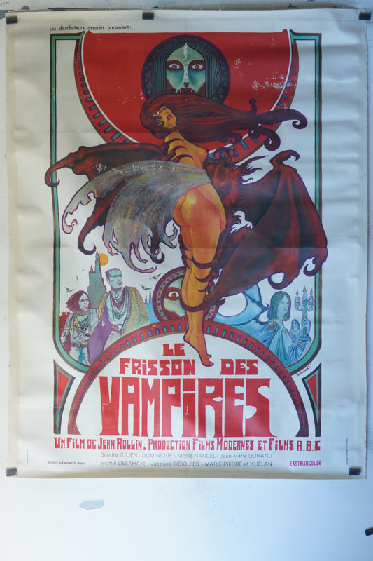 LE FRISSON DES VAMPIRES, 120X160 CM, AFFICHE ENTOILÉE