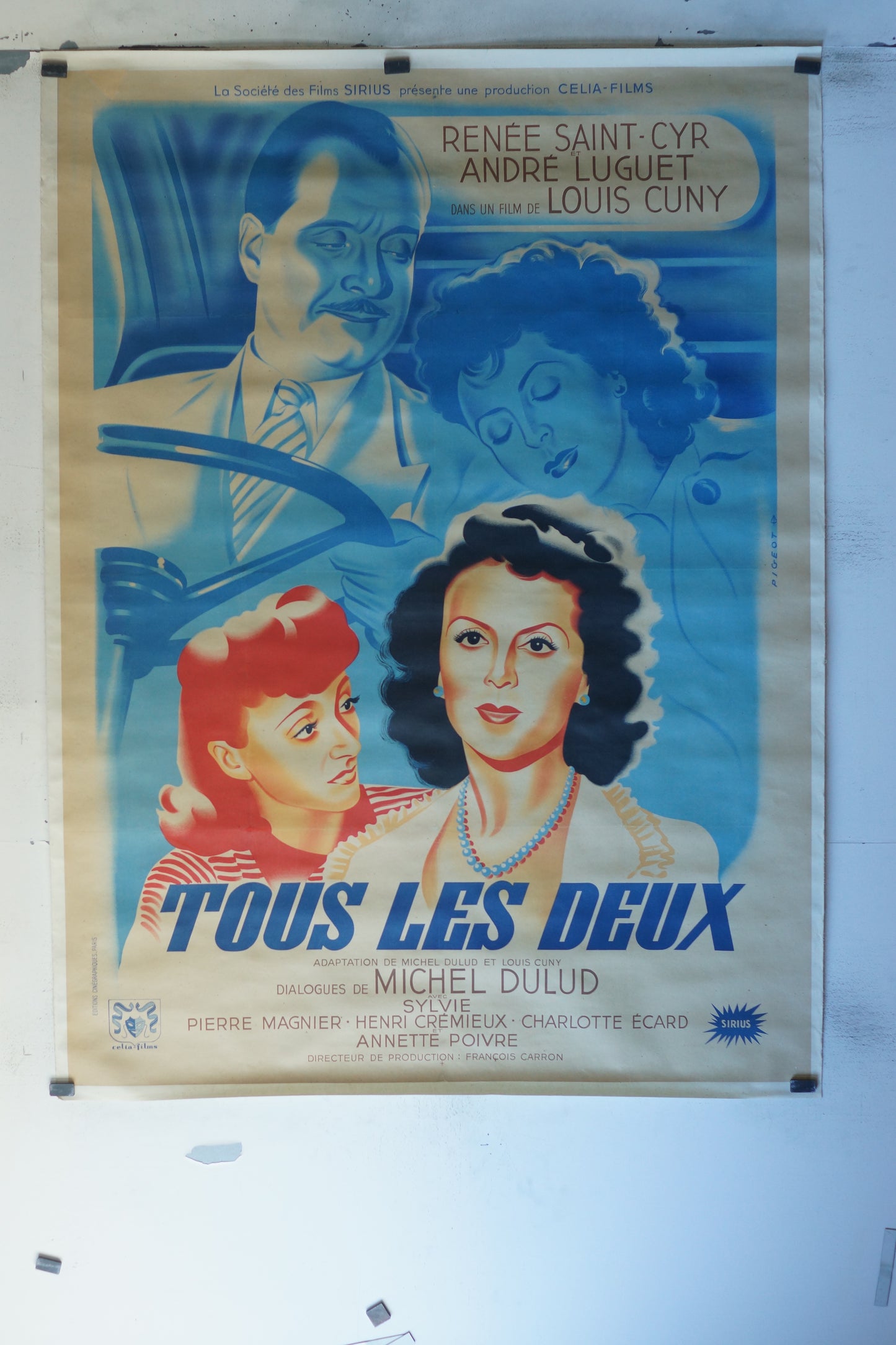 TOUS LES DEUX, RENÉE SAINT-CYR, 120X160 CM, AFFICHE ENTOILÉE  RENÉE SAINT-CYR